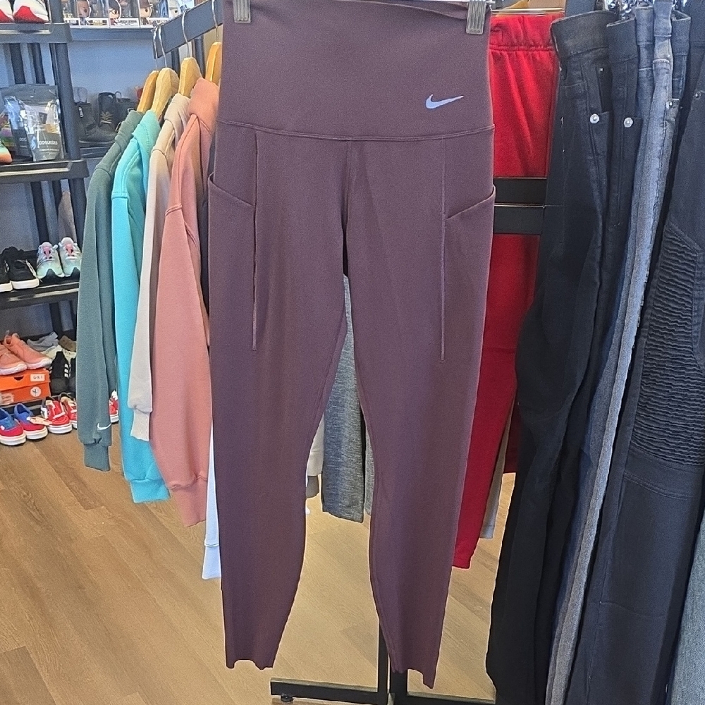 Nike Maroon Leggings with Logo